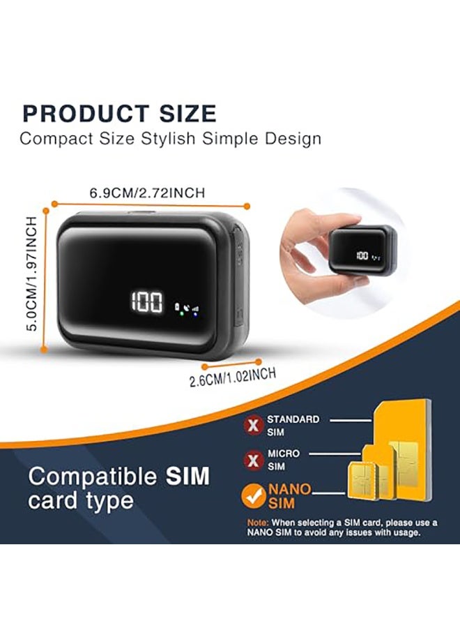 WALALLA GPS Tracker for fitness, No Subscription, Global Positioning, Real-Time Tracking, One-Button Alarm, Mini Tracking Devices for Cars, 3000mAh, 30 days standby - Image 3